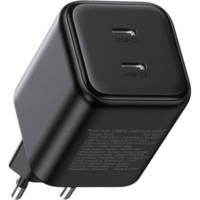 Сетевое зарядное устройство UGREEN X526 45W 2Type-C (65058) - Black