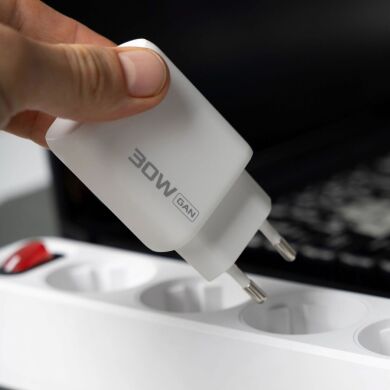 Мережевий зарядний пристрій Proove Silicone Power 2 30W (Type-C + USB) - White