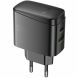 Сетевое зарядное устройство Hoco CS63A Bright PD65W (USB + Type-C) - Black. Фото 1 из 5