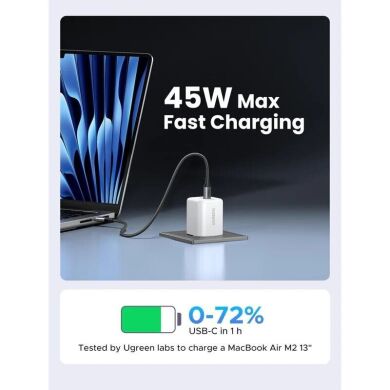 Сетевое зарядное устройство UGREEN X526 45W 2Type-C (65058) - Black