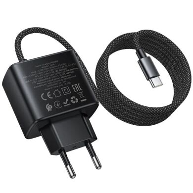 Сетевое зарядное устройство Hoco C164A PD30W+QC3.0 + кабель Type-C - Black