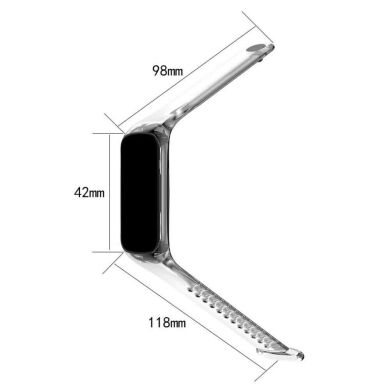 Ремешок Deexe Translucent Strap для Samsung Galaxy Fit 2 (SM-R220) - Transparent Black