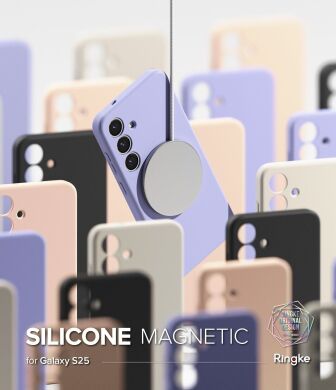 Защитный чехол Ringke Silicone Magnetic для Samsung Galaxy S25 (S931) 8800274968394 - Lavender