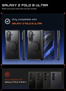Защитный чехол Supcase UB Aero (MagFit) для Samsung Galaxy Fold 8 Ultra (843439162228) - Black