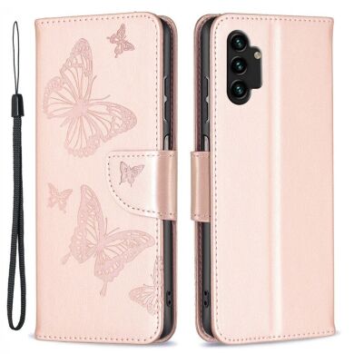 Чехол UniCase Butterfly Pattern для Samsung Galaxy A13 (А135) - Rose Gold