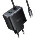 Сетевое зарядное устройство Hoco C164A PD30W+QC3.0 + кабель Type-C - Black. Фото 3 из 6
