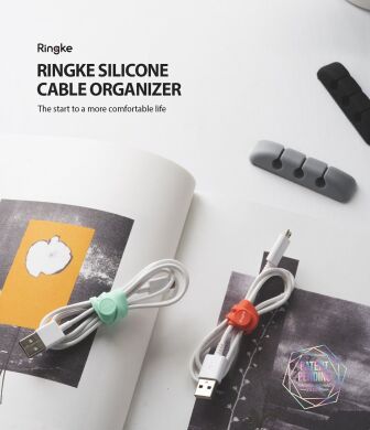 Тримач для кабелів Ringke Silicone Cable Organizer (8809688890703) - Pink / Blue / Gray / Black