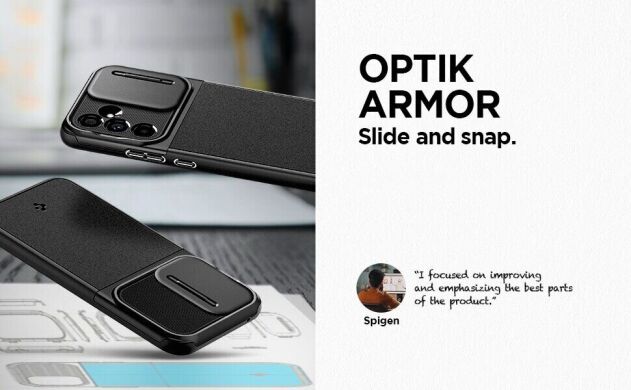 Захисний чохол Spigen (SGP) Optik Armor для Samsung Galaxy A54 (A546) - Black