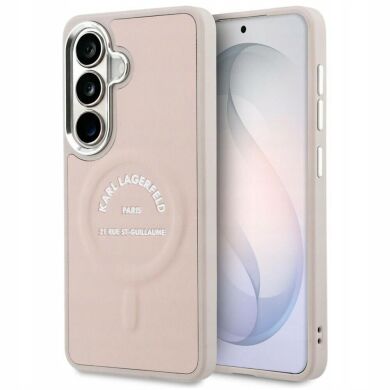 Защитный чехол Karl Lagerfeld Embossed Ring RSG Logo MagSafe для Samsung Galaxy S26 (S942) KLHMS26SPSKRSGEP - Pink