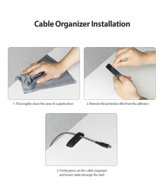 Тримач для кабелів Ringke Silicone Cable Organizer (8809688890703) - Pink / Blue / Gray / Black