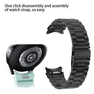 Ремінець Deexe Stainless Steel QuickFit для годинників з шириною кріплення 20мм - Black