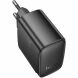 Сетевое зарядное устройство Hoco CS63A Bright PD65W (USB + Type-C) - Black. Фото 4 из 5
