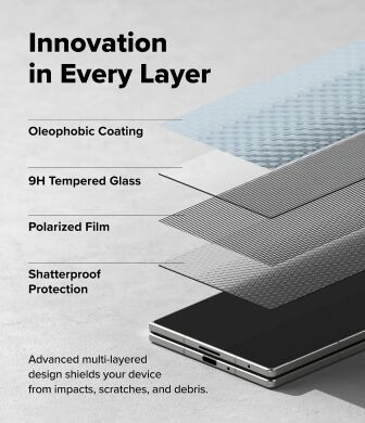 Комплект захисних стекол (2шт) Ringke Easy Slide Privacy для Samsung Galaxy Fold 8 Ultra (8800380460508)