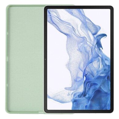 Защитный чехол Deexe Silicone Shell для Samsung Galaxy Tab S8 Ultra (T900/906) - Green