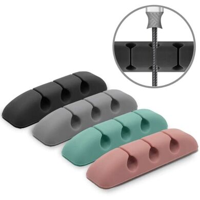 Тримач для кабелів Ringke Silicone Cable Organizer (8809688890703) - Pink / Blue / Gray / Black