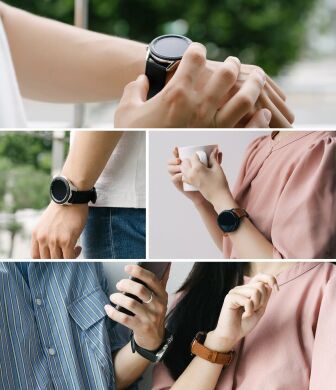 Ремінець Ringke Leather One Classic для годинників з шириною кріплення 22мм (8809758103122) - Black