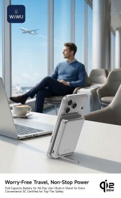 Внешний аккумулятор WiWU Wi-P090 45W (10000 mAh) - Silver