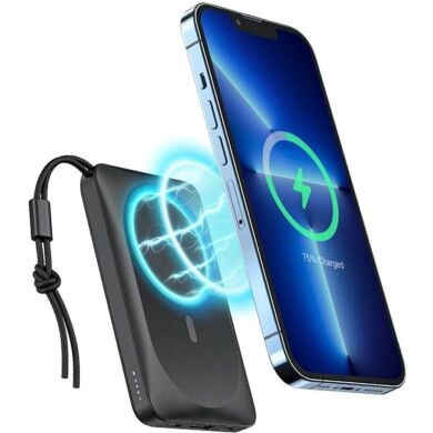 Внешний аккумулятор VEGER MagOn 22.5W + PD20W QC3.0 (10000mAh) - Black