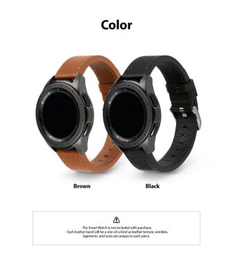 Ремінець Ringke Leather One Classic для годинників з шириною кріплення 22мм (8809758103122) - Black