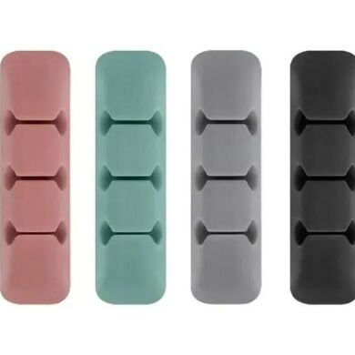 Тримач для кабелів Ringke Silicone Cable Organizer (8809688890703) - Pink / Blue / Gray / Black
