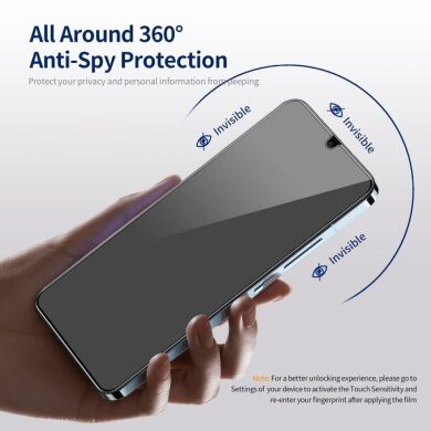 Захисне скло HAT PRINCE Anti-Spy для Samsung Galaxy A15 (A155) - Black