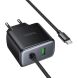 Сетевое зарядное устройство Hoco C164A PD30W+QC3.0 + кабель Type-C - Black. Фото 4 из 6