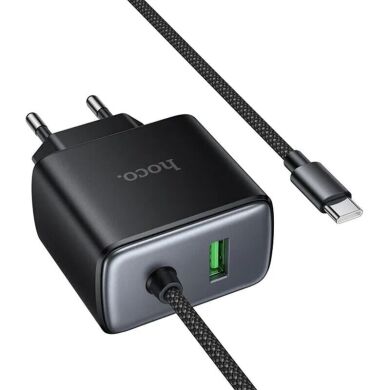 Сетевое зарядное устройство Hoco C164A PD30W+QC3.0 + кабель Type-C - Black