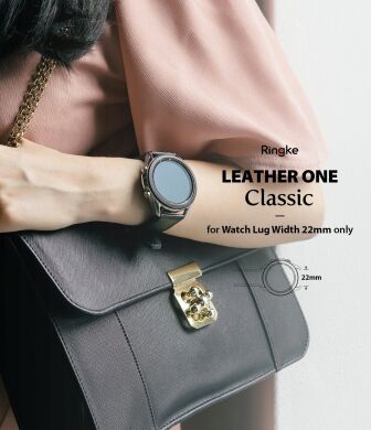 Ремінець Ringke Leather One Classic для годинників з шириною кріплення 22мм (8809758103122) - Black