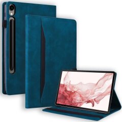 Чехол Deexe Business Style для Samsung Galaxy Tab S9 (X710/716) - Blue
