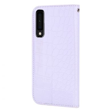 Чехол Deexe Glittery Crocodile для Samsung Galaxy A7 2018 (A750) - Light Purple