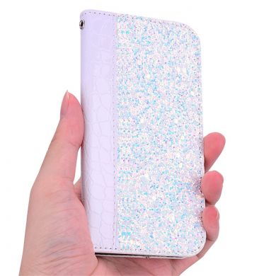 Чехол Deexe Glittery Crocodile для Samsung Galaxy A7 2018 (A750) - Light Purple
