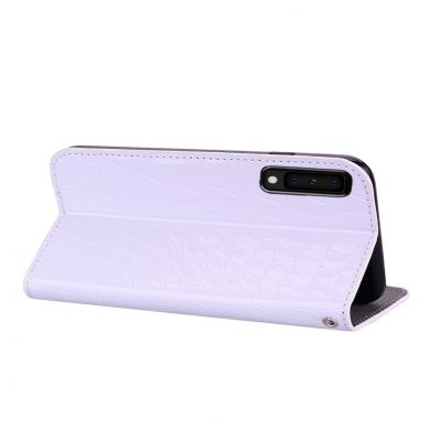 Чехол Deexe Glittery Crocodile для Samsung Galaxy A7 2018 (A750) - Light Purple