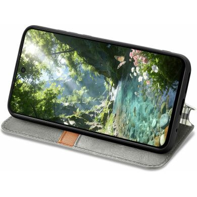Чохол Deexe Rhombus Wallet для Samsung Galaxy S26 FE - Grey