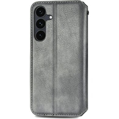 Чохол Deexe Rhombus Wallet для Samsung Galaxy S26 FE - Grey