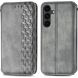 Чохол Deexe Rhombus Wallet для Samsung Galaxy S26 FE - Grey