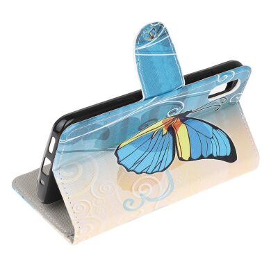 Чехол-книжка Deexe Color Wallet для Samsung Galaxy A02 (A022) - Blue Butterfly