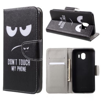Чехол-книжка Deexe Color Wallet для Samsung Galaxy J4 2018 (J400) - Don't Touch My Phone B
