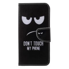 Чехол-книжка Deexe Color Wallet для Samsung Galaxy J4 2018 (J400) - Don't Touch My Phone B