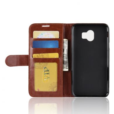 Чехол-книжка Deexe Wallet Style для Samsung Galaxy J4 2018 (J400) - Brown