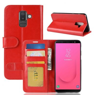 Чехол-книжка Deexe Wallet Style для Samsung Galaxy J8 2018 (J810) - Red