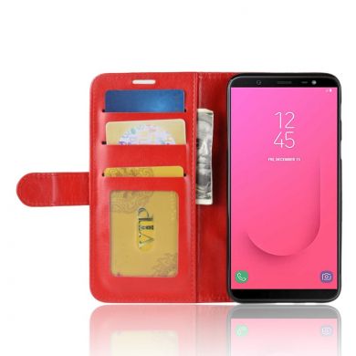 Чехол-книжка Deexe Wallet Style для Samsung Galaxy J8 2018 (J810) - Red