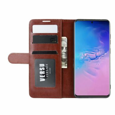 Чехол-книжка Deexe Wallet Style для Samsung Galaxy S20 Ultra (G988) - Brown
