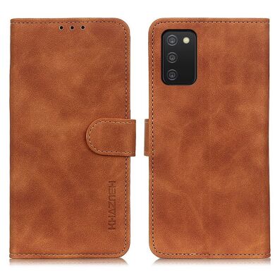 Чехол-книжка KHAZNEH Retro Wallet для Samsung Galaxy A03s (A037) - Brown