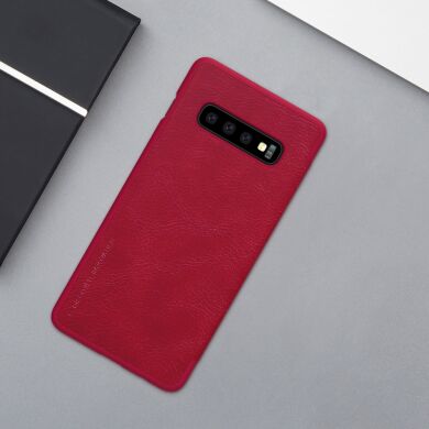 Чохол-книжка NILLKIN Qin Series для Samsung Galaxy S10 Plus, Red