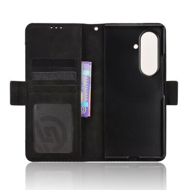 Чехол-книжка с карманами Deexe Wallet Stand (FF) для Samsung Galaxy Fold 8 Ultra - Black