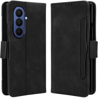 Чехол-книжка с карманами Deexe Wallet Stand (FF) для Samsung Galaxy Fold 8 Ultra - Black