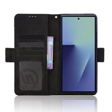 Чехол-книжка с карманами Deexe Wallet Stand (FF) для Samsung Galaxy Fold 8 Ultra - Black