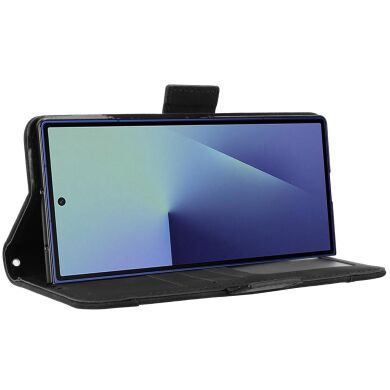 Чехол-книжка с карманами Deexe Wallet Stand (FF) для Samsung Galaxy Fold 8 Ultra - Black