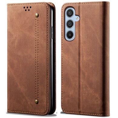 Чехол-книжка UniCase Jeans Wallet для Samsung Galaxy S24 FE (S721) - Coffee