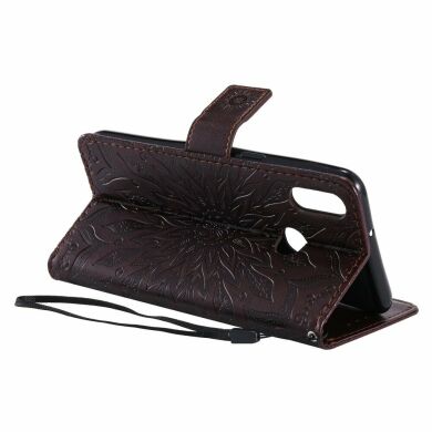 Чехол-книжка UniCase SunFlower Pattern для Samsung Galaxy A10s (A107) - Brown